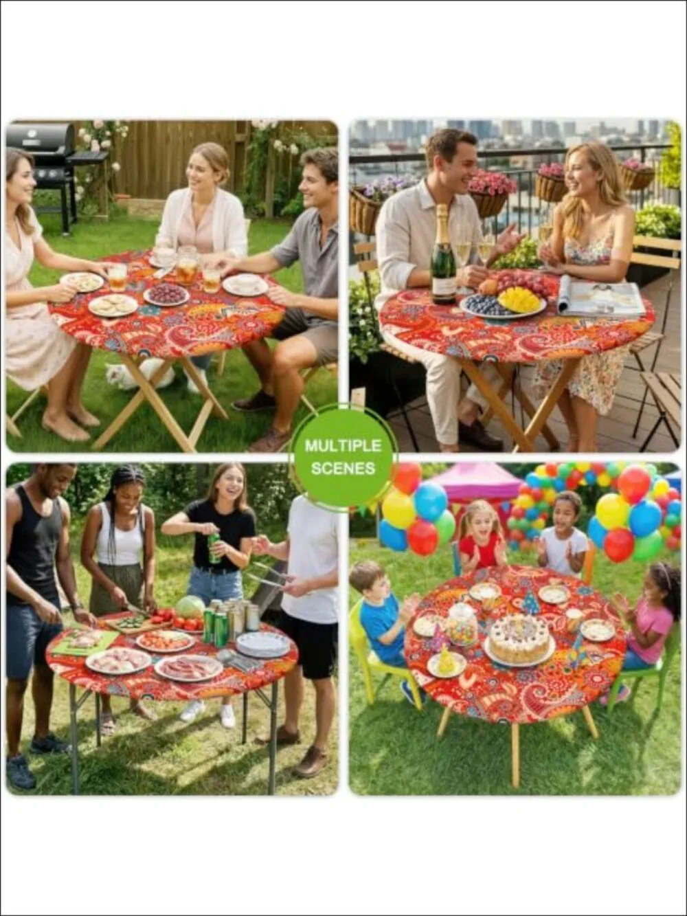 Spandex Fitted Round Table Cover for 45-56 Tables